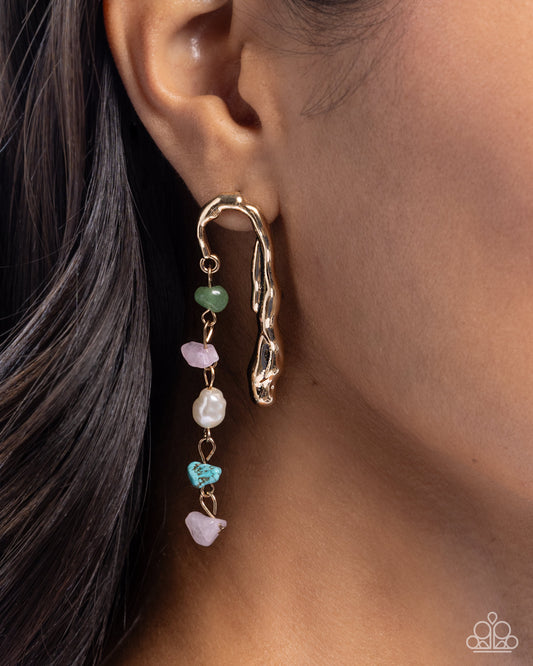 Suspended Sheen - gold - Paparazzi earrings