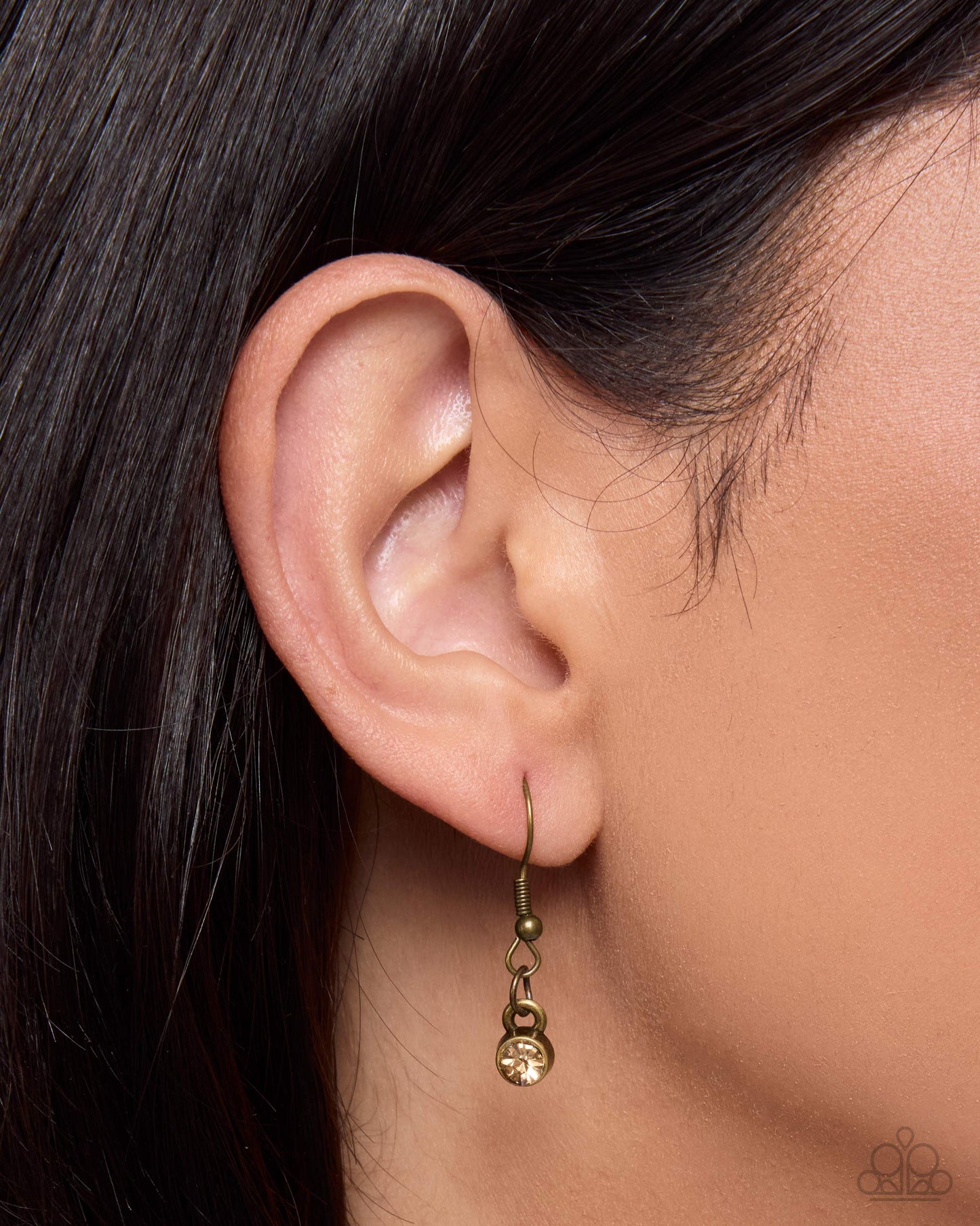 Suspended Staccato - brass - Paaprazzi necklace