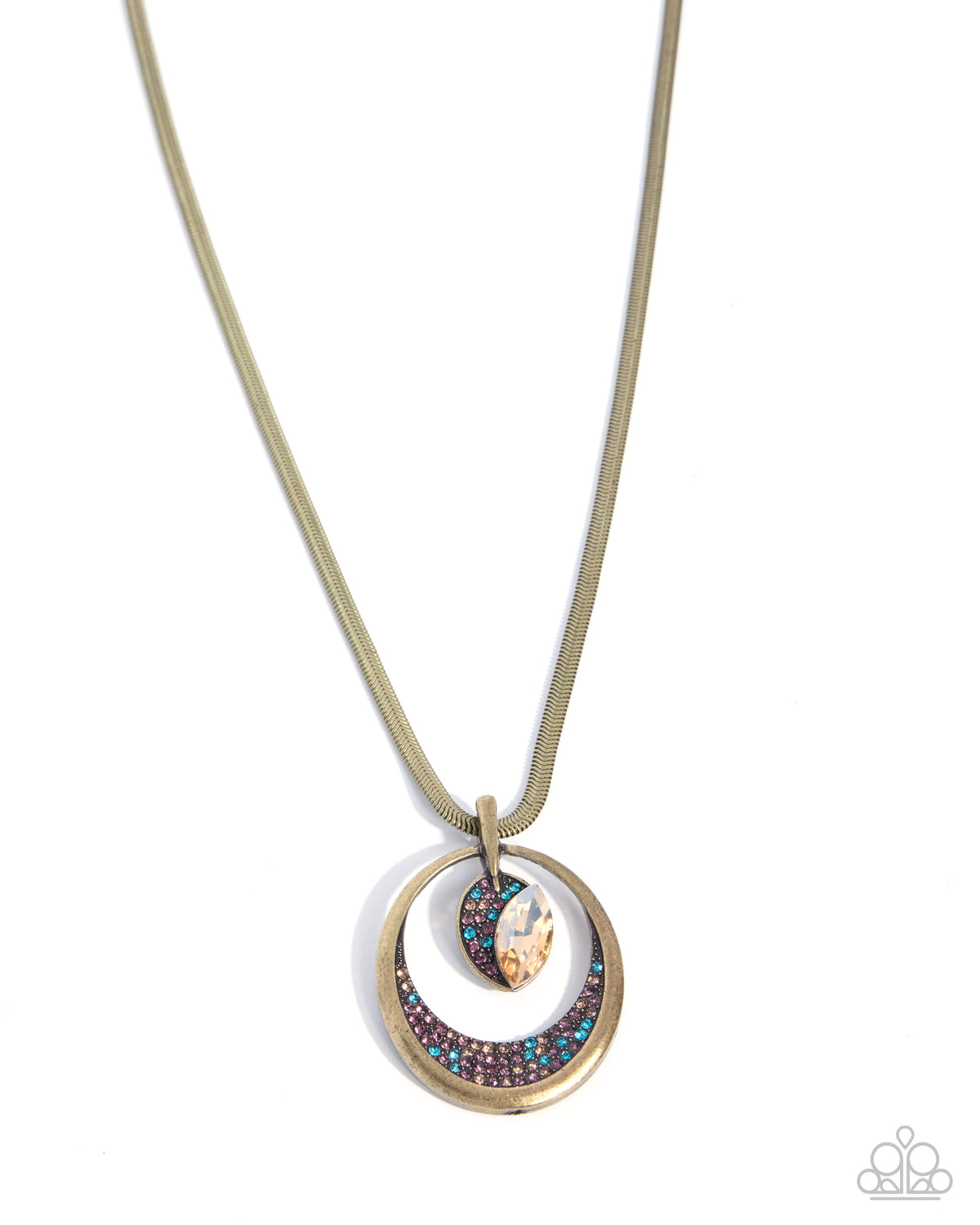 Suspended Stardust - brass - Paparazzi necklace