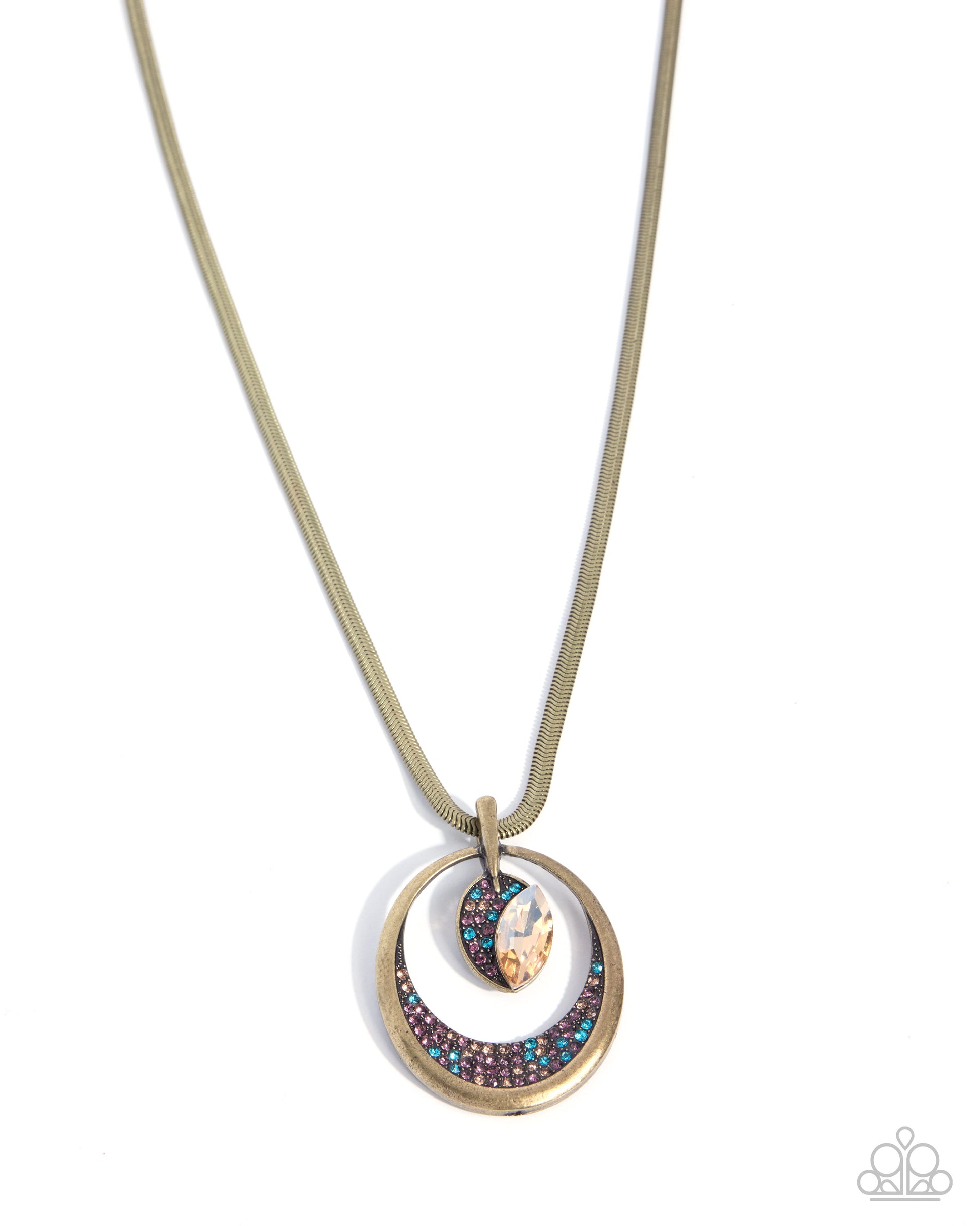 Suspended Stardust - brass - Paparazzi necklace