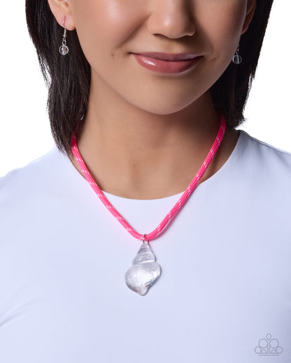 Swanky Shell - pink - Paparazzi necklace