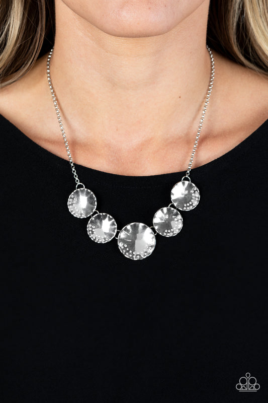 Swanky Shimmer - white - Paparazzi necklace