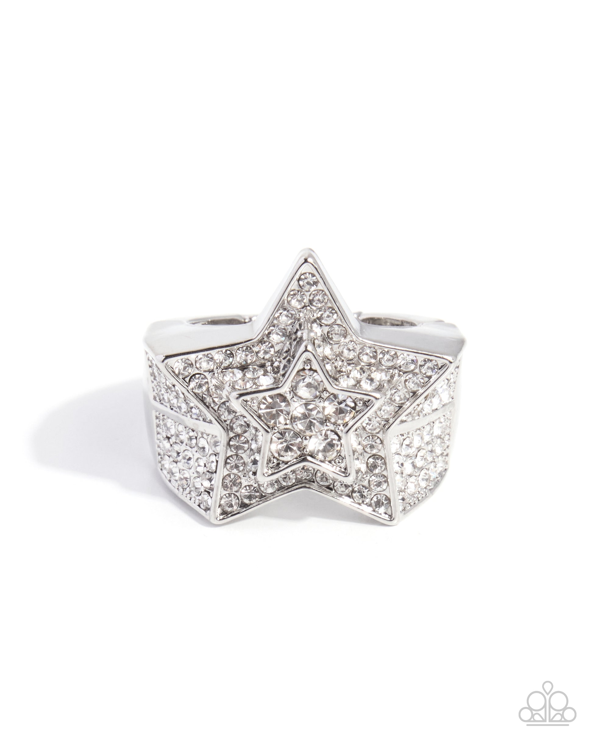 Swanky Stars - white - Paparazzi ring