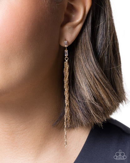 Swaying Spectacle - gold - Paparazzi earrings