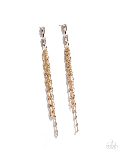 Swaying Spectacle - gold - Paparazzi earrings