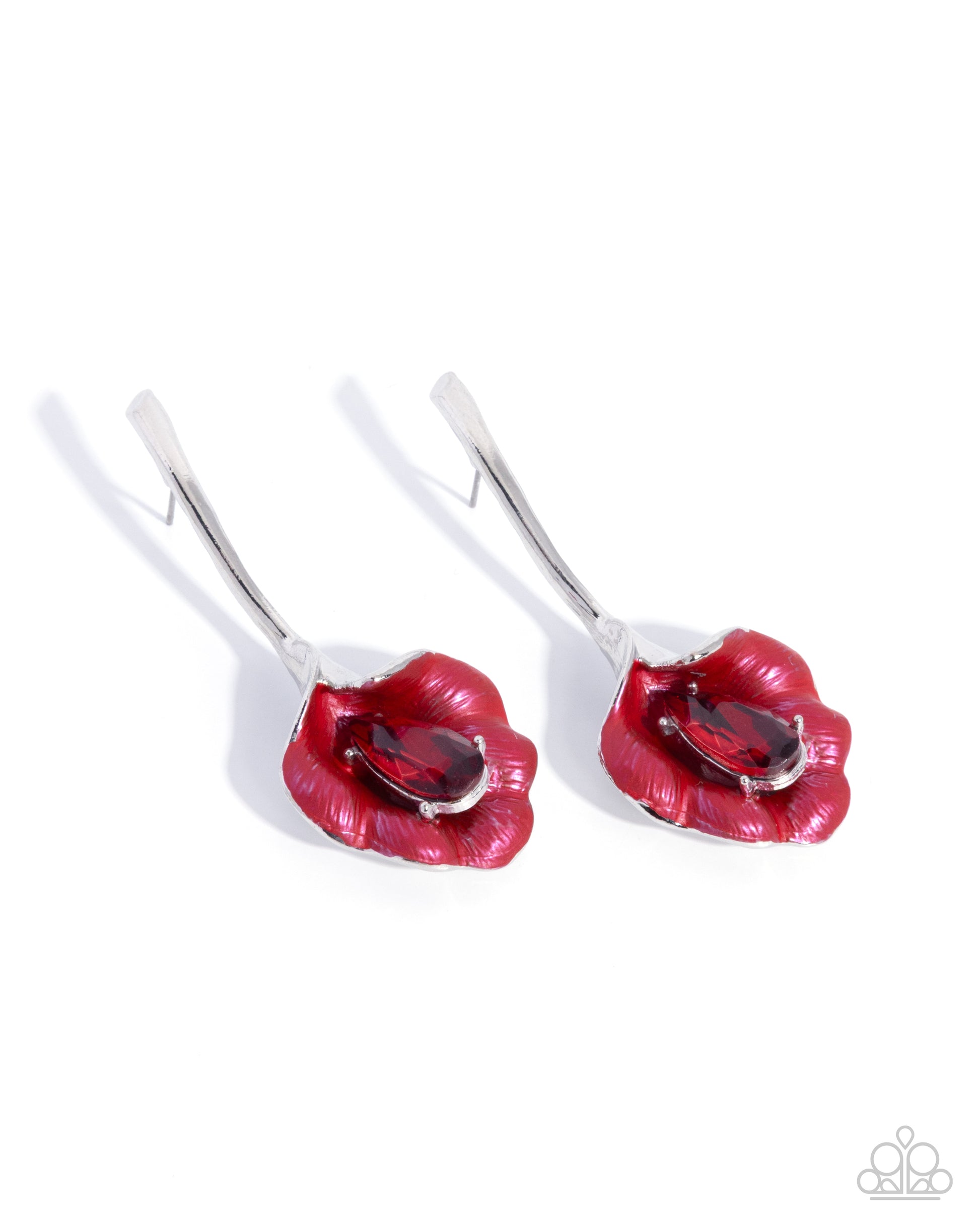 Swaying Springtime - red - Paparazzi earrings