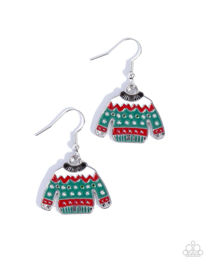 Sweater Season - multi - Paparazzi earrings