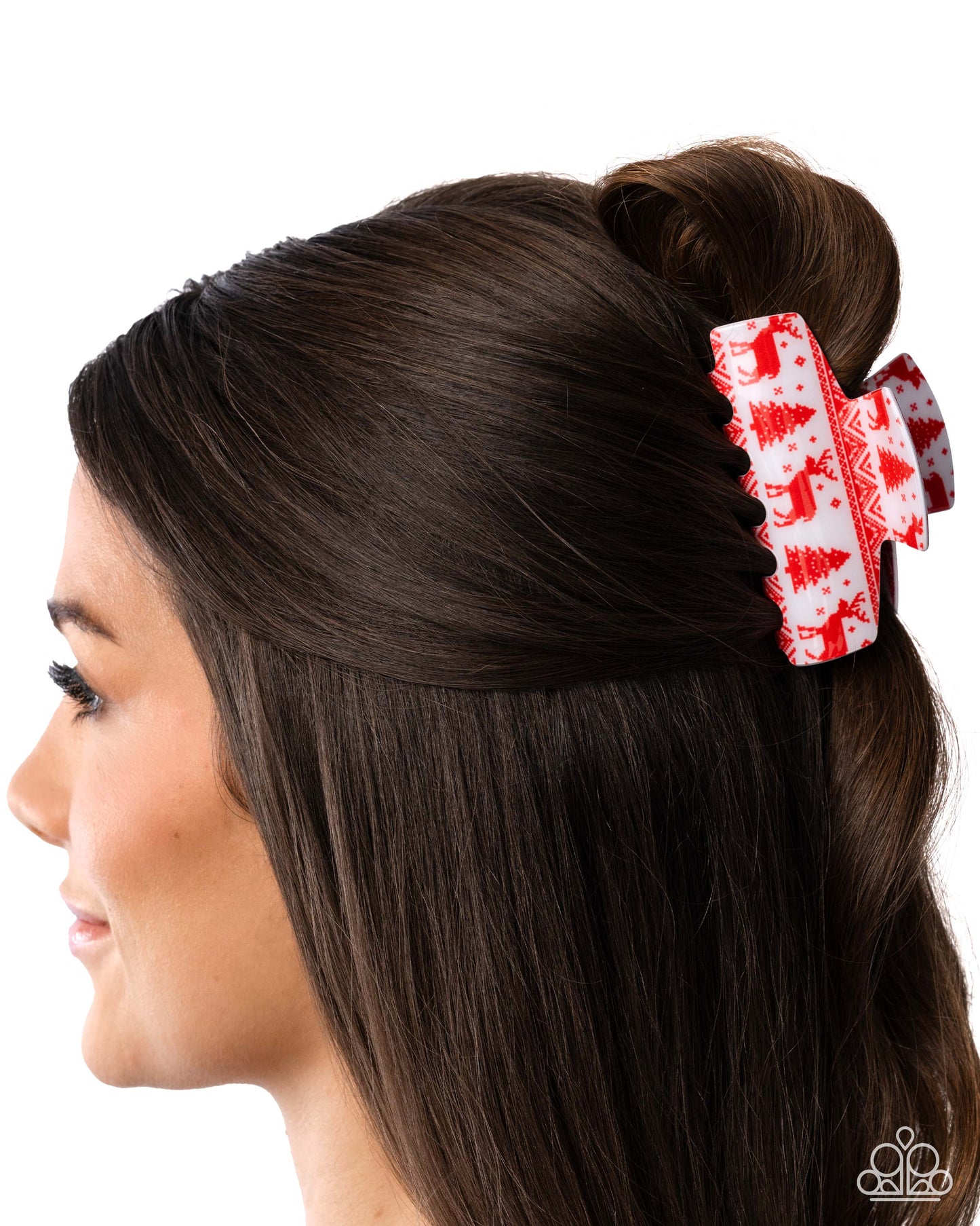 Sweater Story - red - Paparazzi hair clip