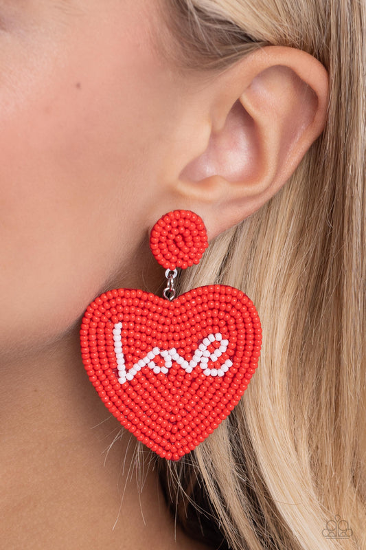 Sweet Seeds - red - Paparazzi earrings