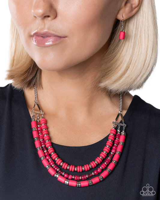 Sweet Series - pink - Paparazzi necklace