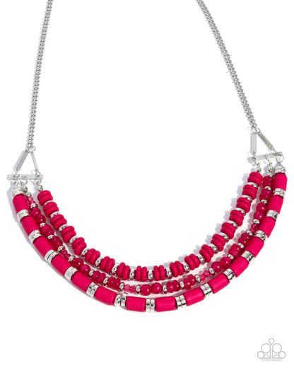 Sweet Series - pink - Paparazzi necklace