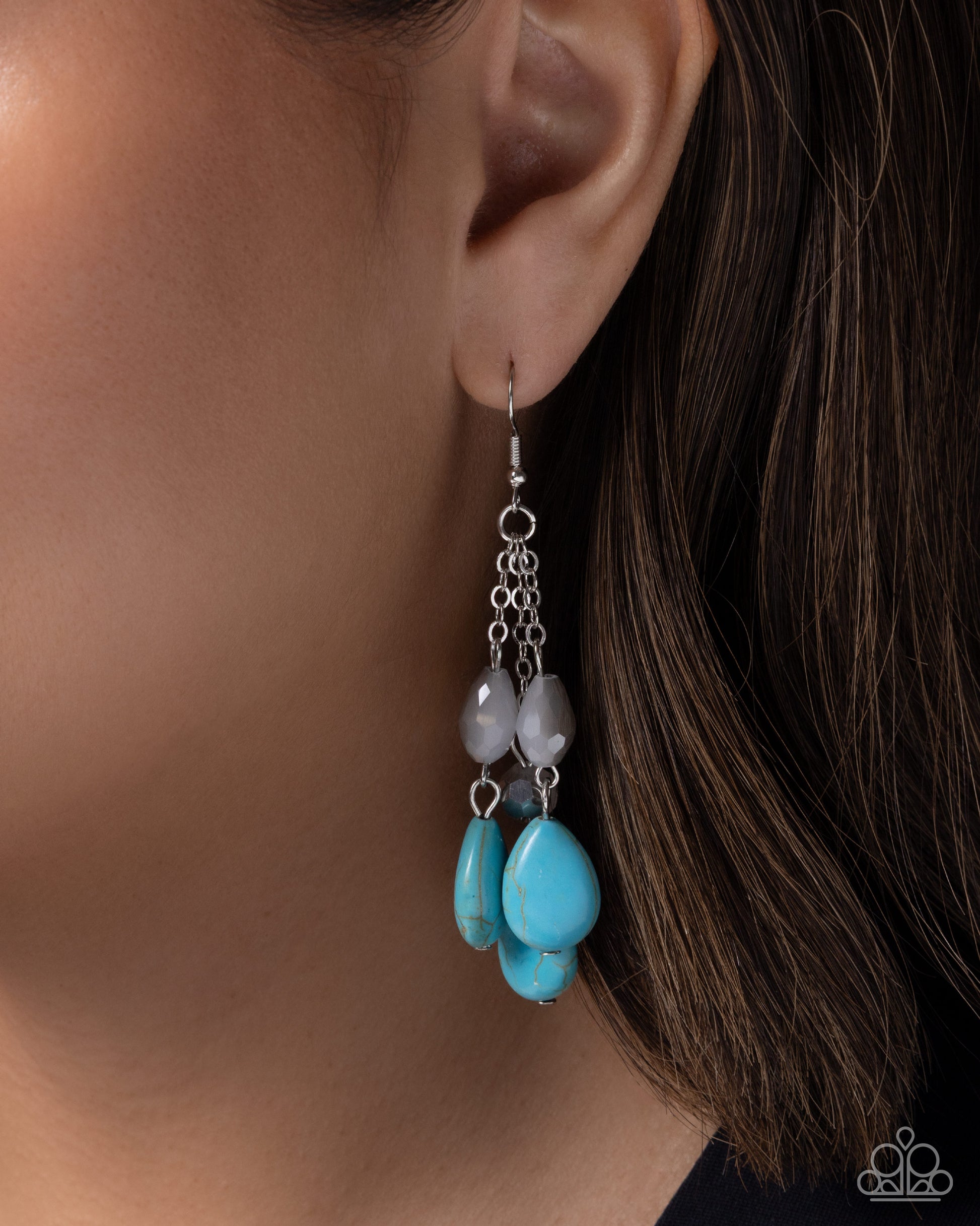 Sweet Stones - blue - Paparazzi earrings
