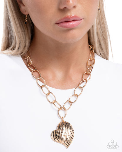 Sweet Stripes - black - Paparazzi necklace