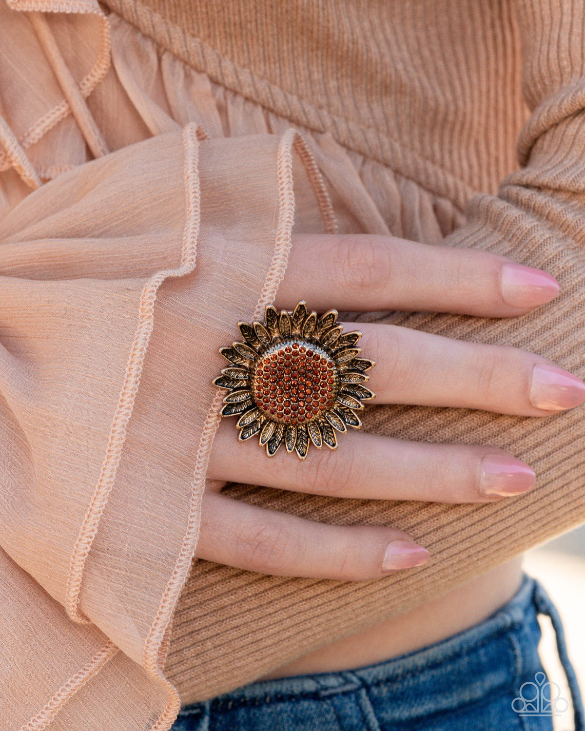 Sweet Sunflower - brown - Paparazzi ring