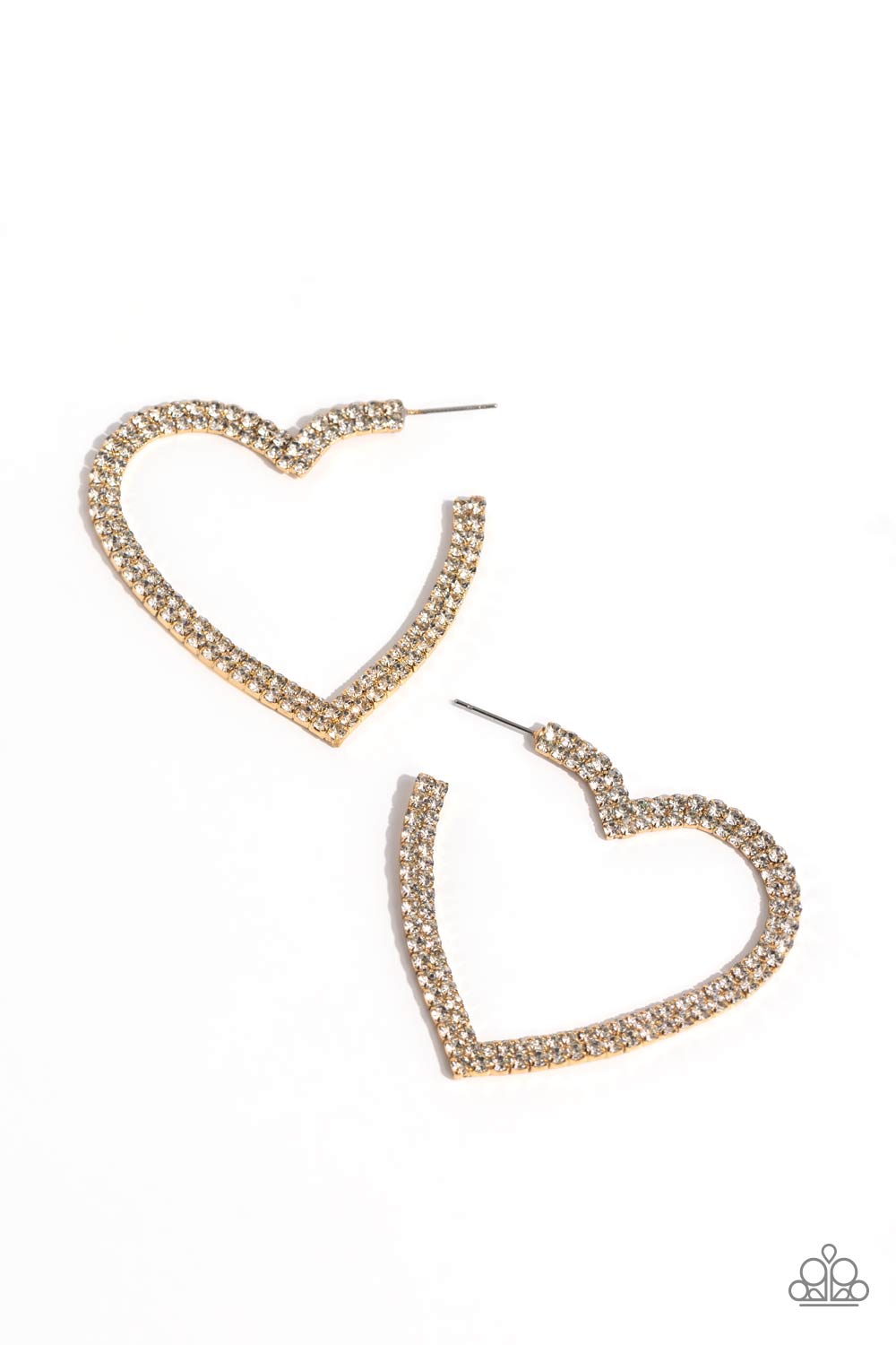Sweetheart Sequence - gold - Paparazzi earrings