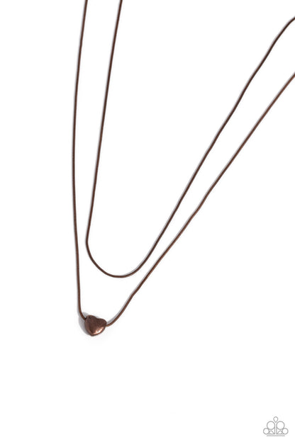 Sweetheart Series - copper - Paparazzi necklace