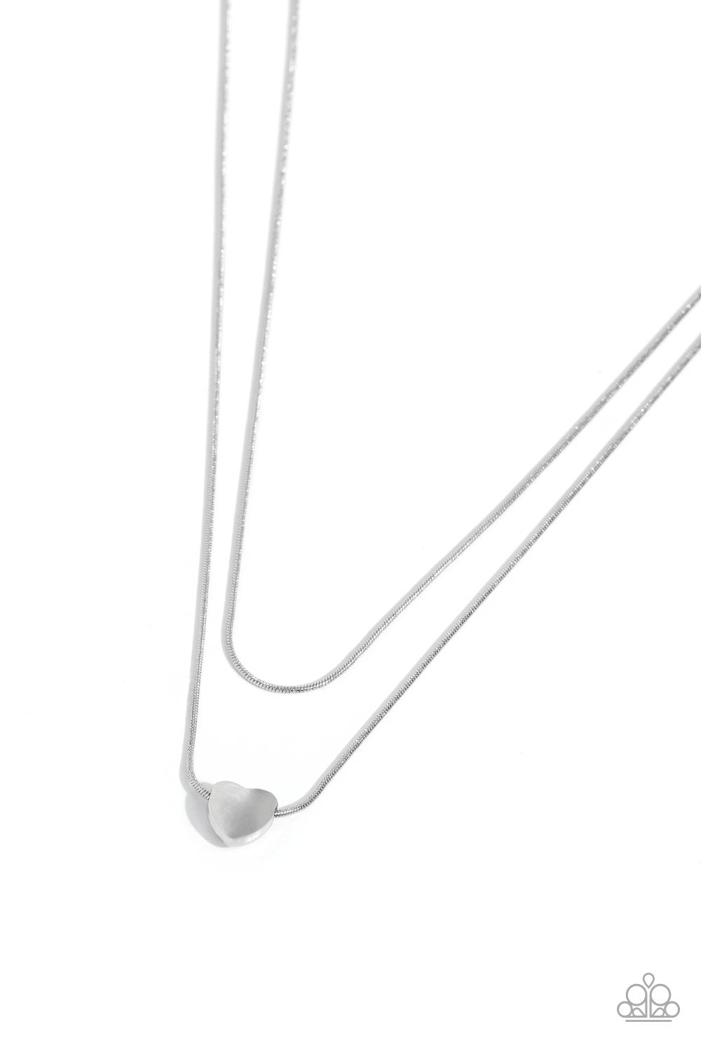 Sweetheart Series - silver - Paparazzi necklace