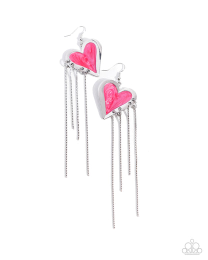Sweetheart Specialty - pink - Paparazzi earrings