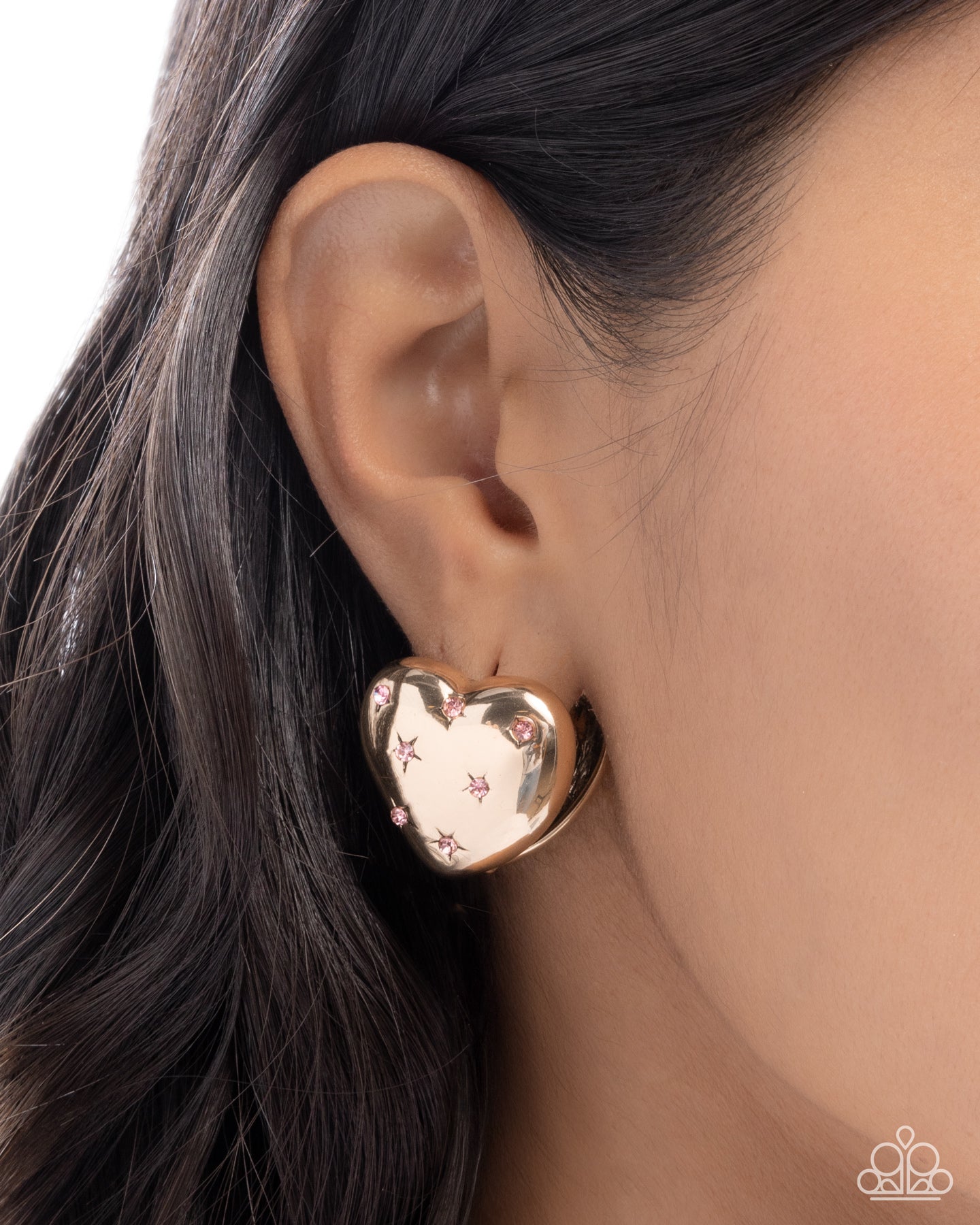 Sweetheart Stars - pink - Paparazzi earrings