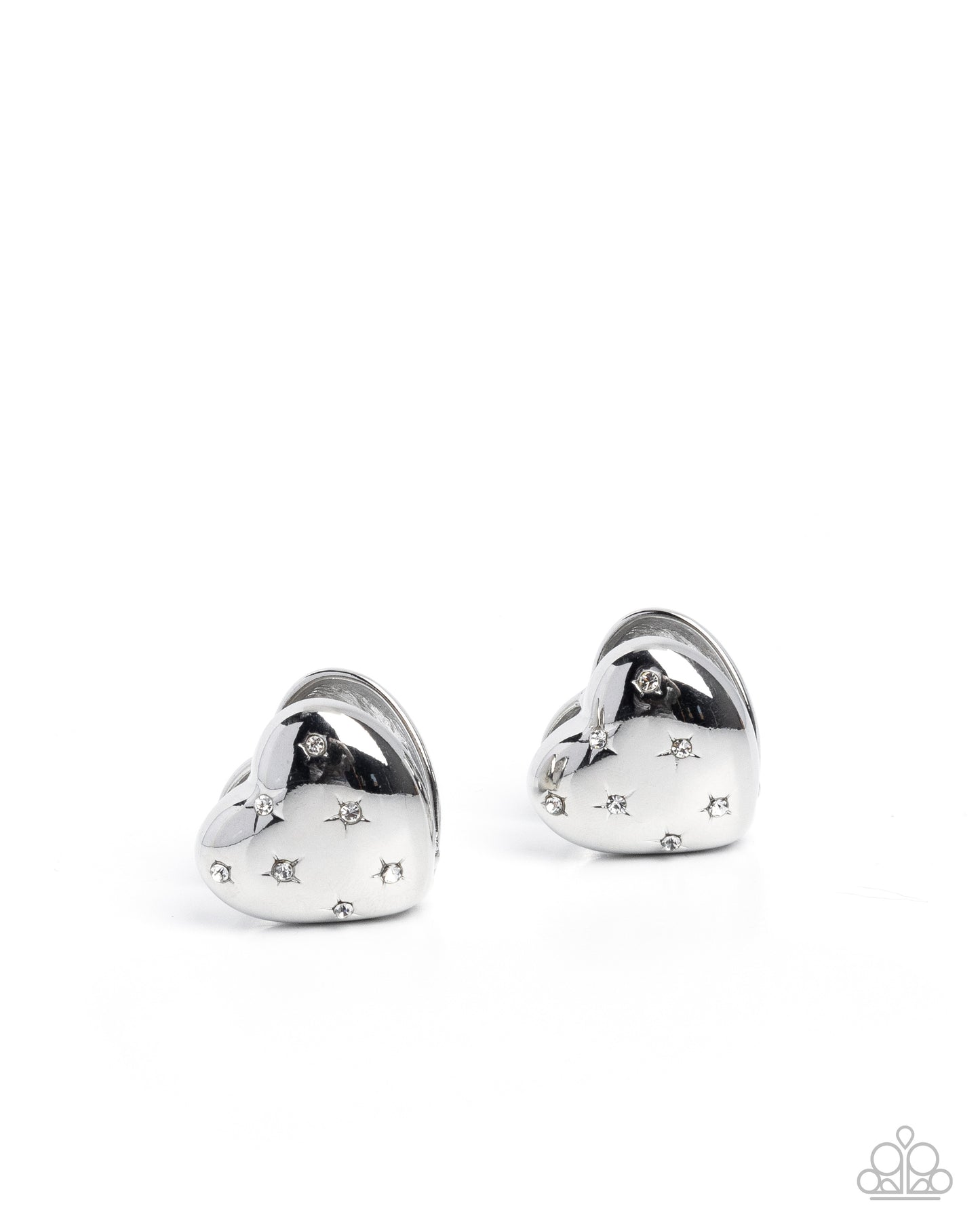 Sweetheart Stars - white - Paparazzi earrings