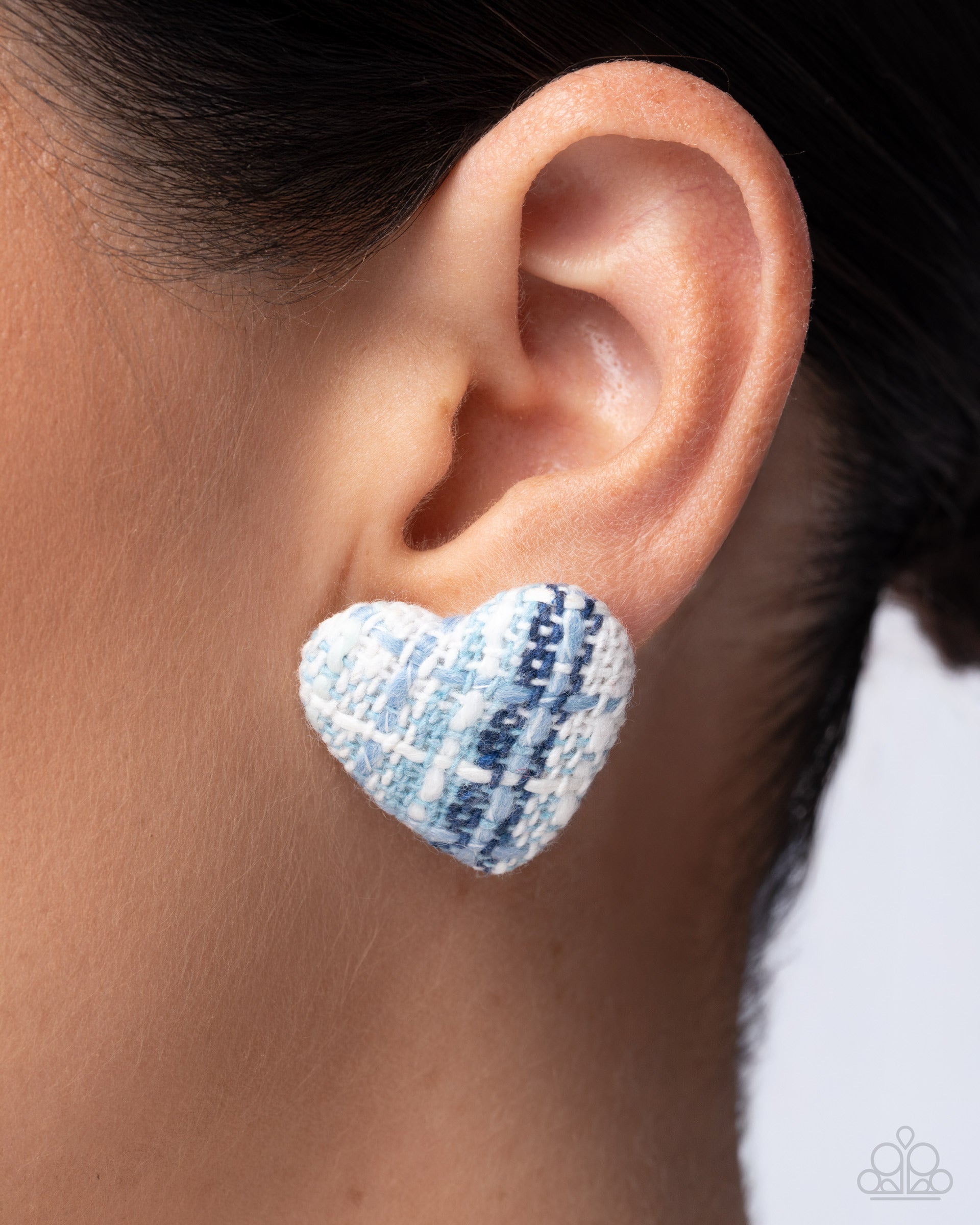 Sweetheart Stitching - blue - Paparazzi earrings