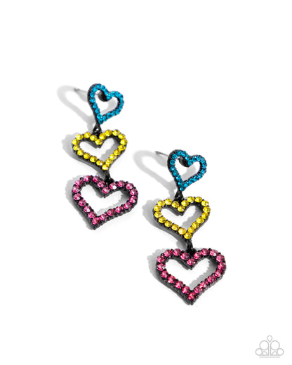 Sweetheart Succession - pink - Paparazzi earrings