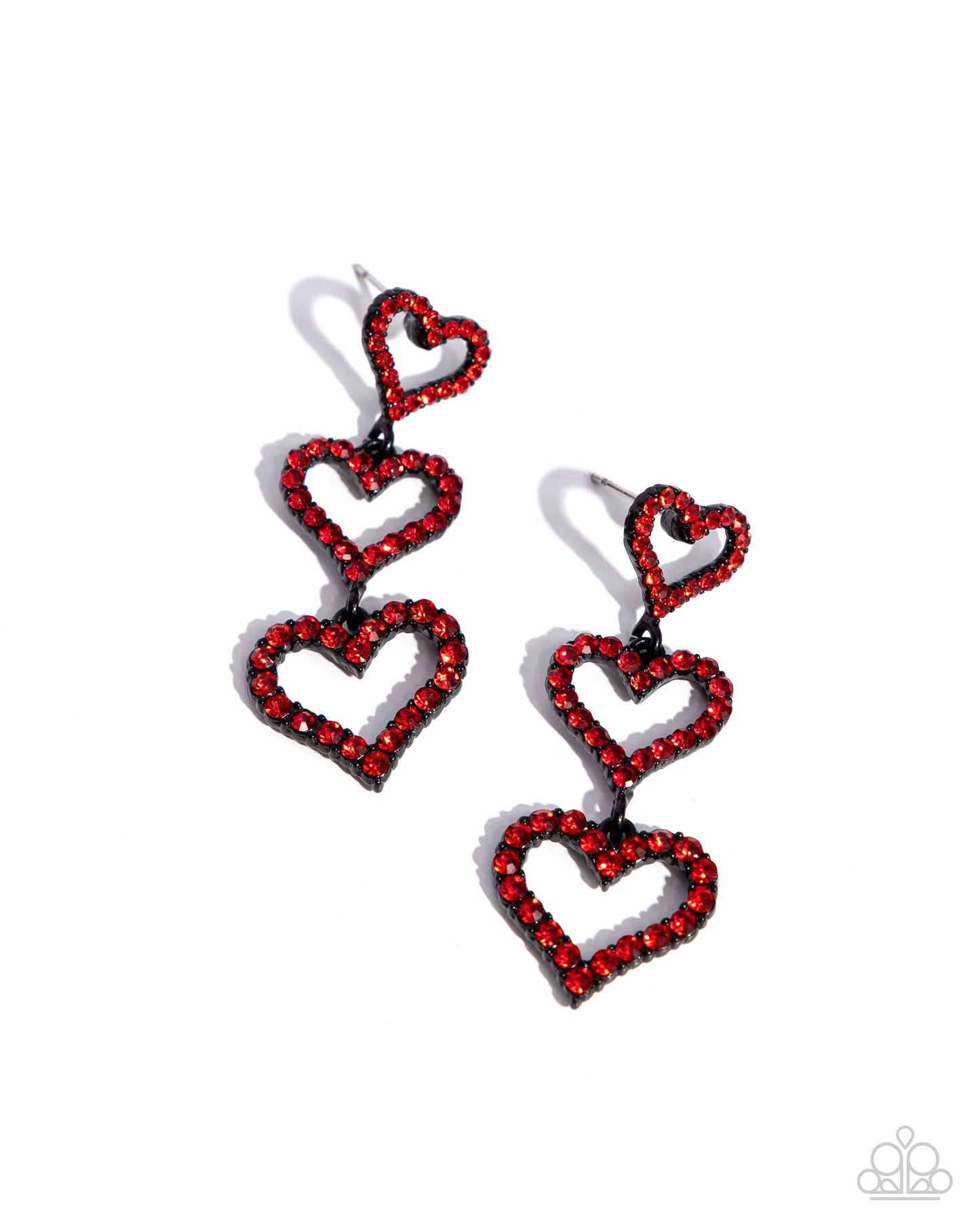 Sweetheart Succession - red - Paparazzi earrings