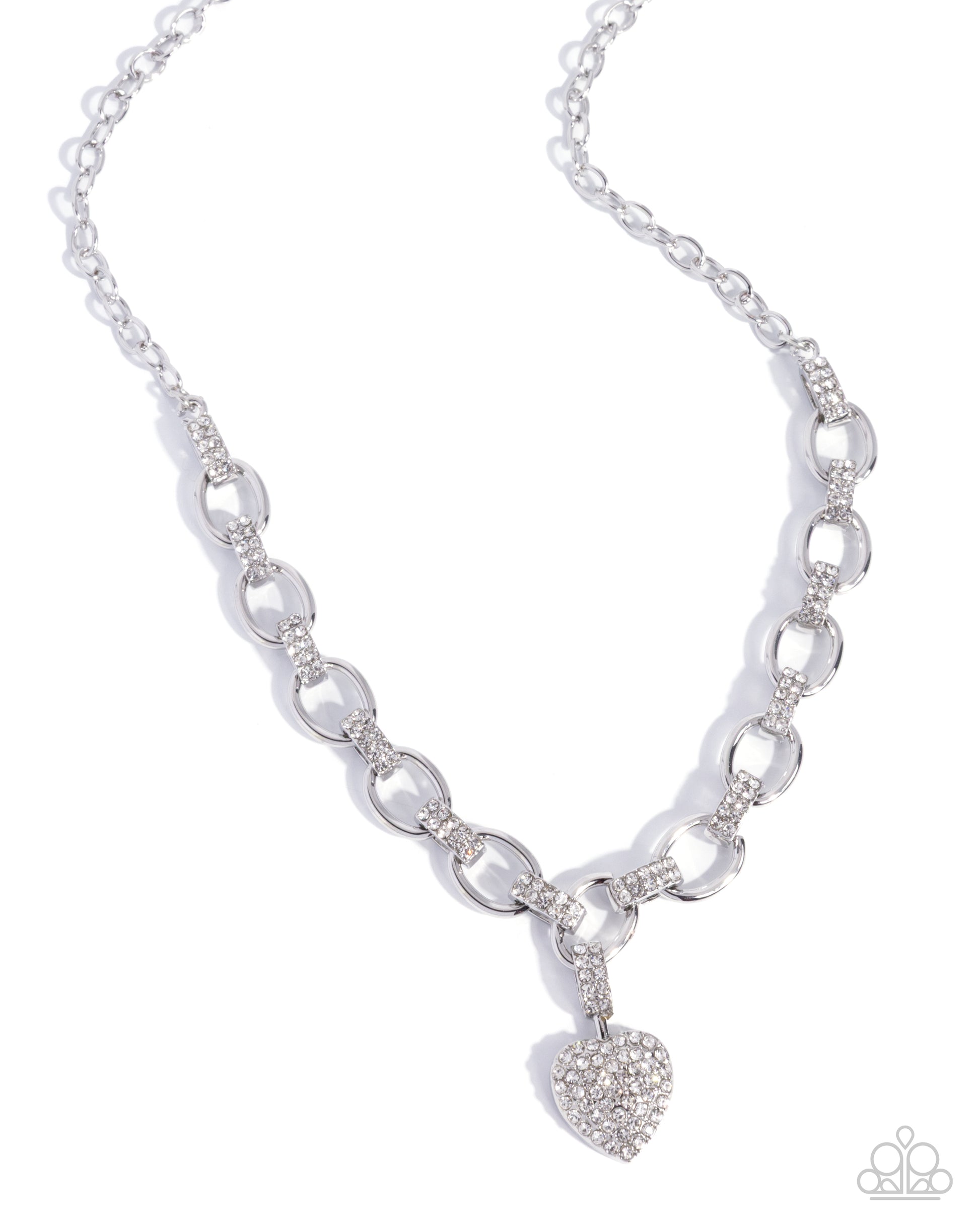 Sweetheart Swoon - white - Paparazzi necklace