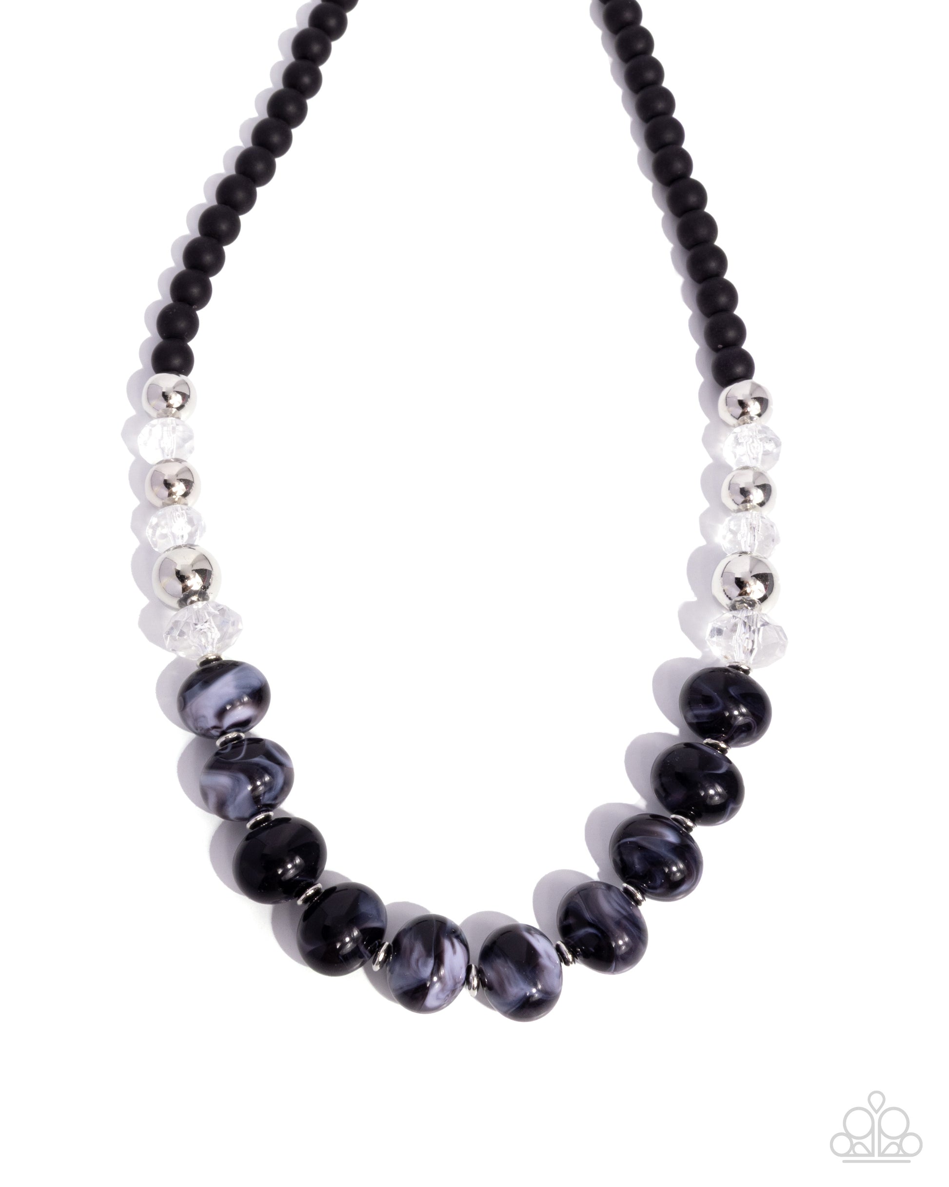 Swirl Simplicity - black - Paparazzi necklace