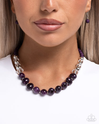 Swirl Simplicity - purple - Paparazzi necklace