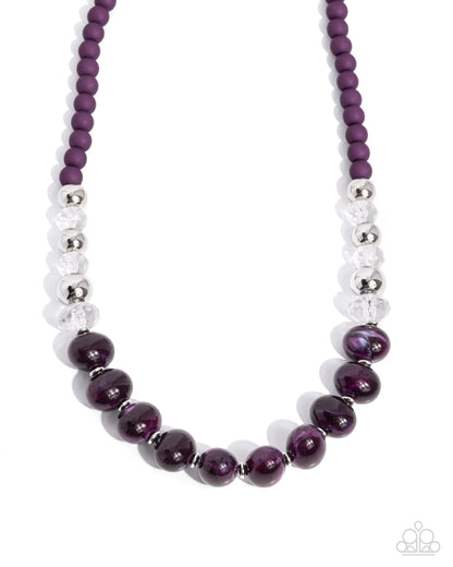 Swirl Simplicity - purple - Paparazzi necklace