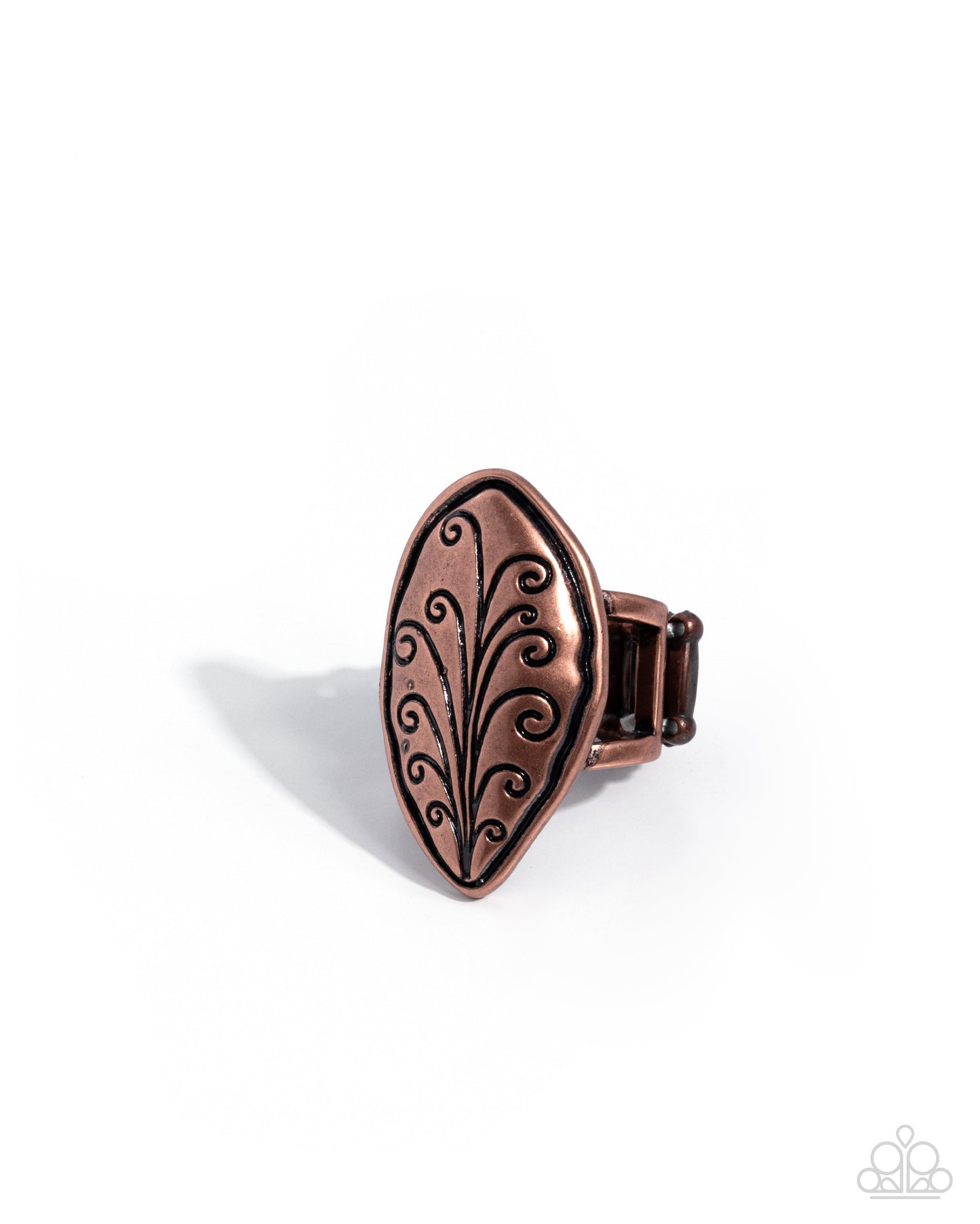 Swirled Selfie - copper - Paparazzi ring