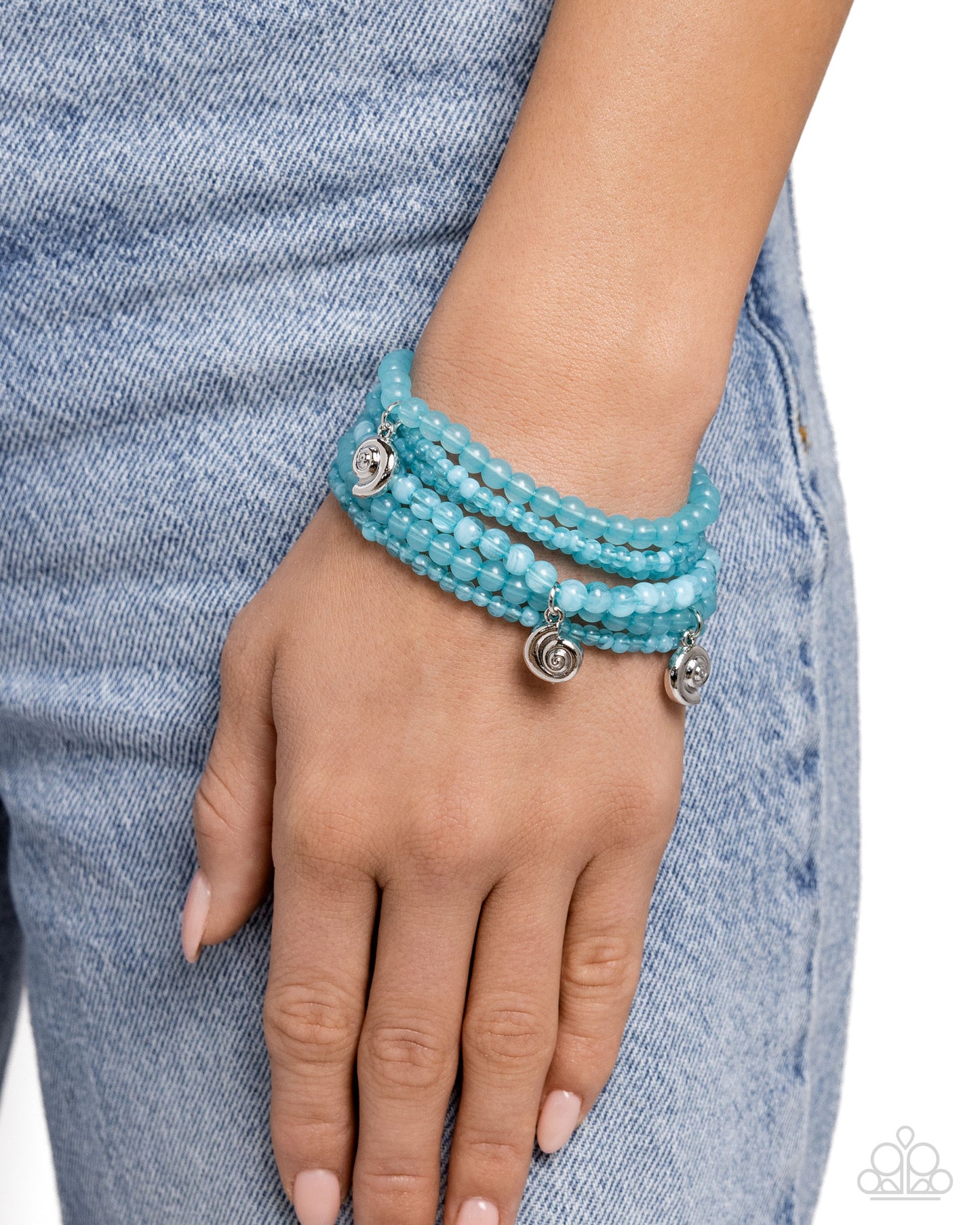 Swirling Shopaholic - blue - Paparazzi bracelet