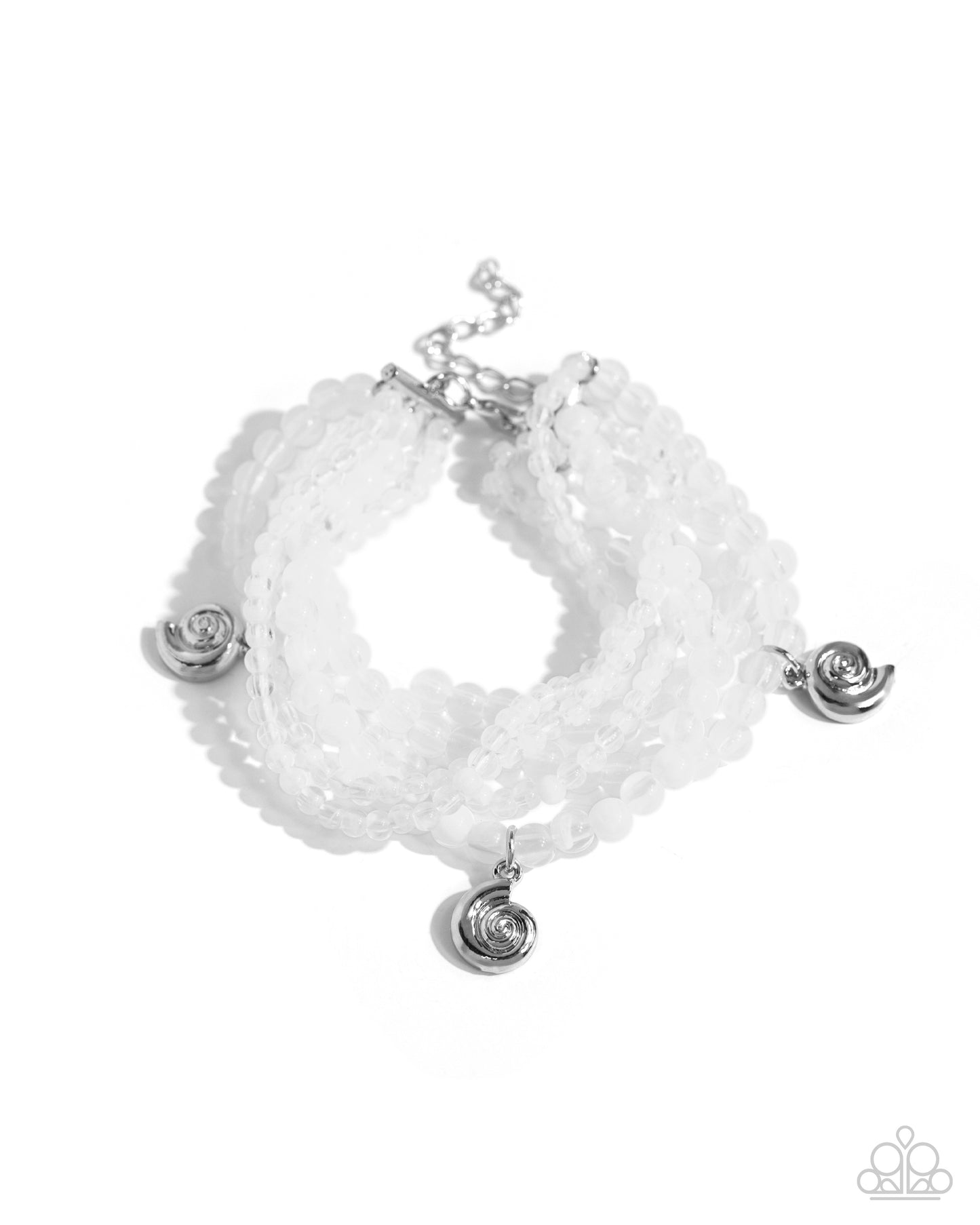 Swirling Shopaholic - white - Paparazzi bracelet