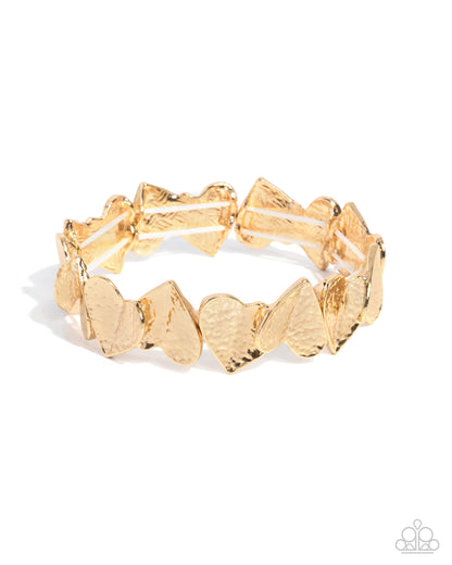 Swoon-Worthy Shimmer - gold - Paparazzi bracelet