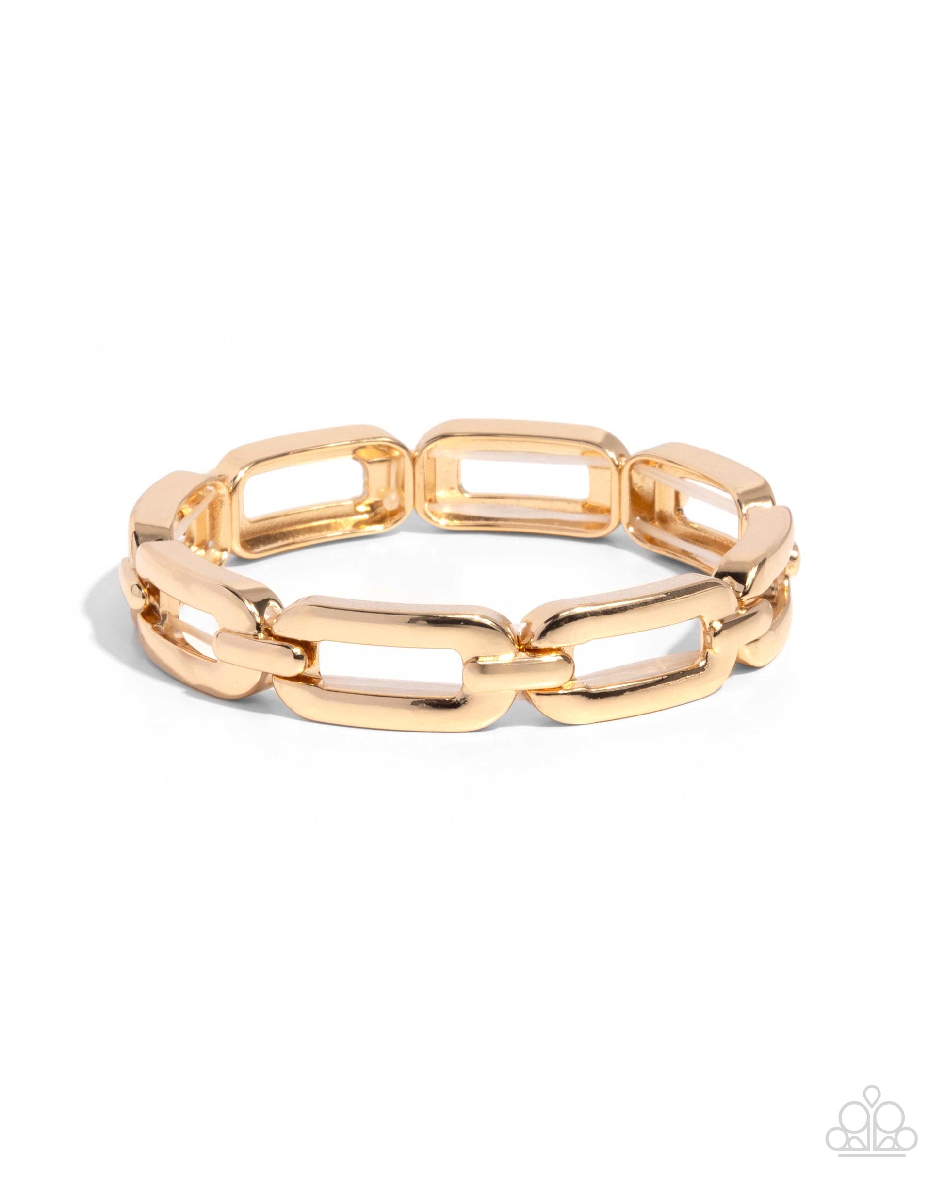 Symmetrical Sheen - gold - Paparazzi bracelet