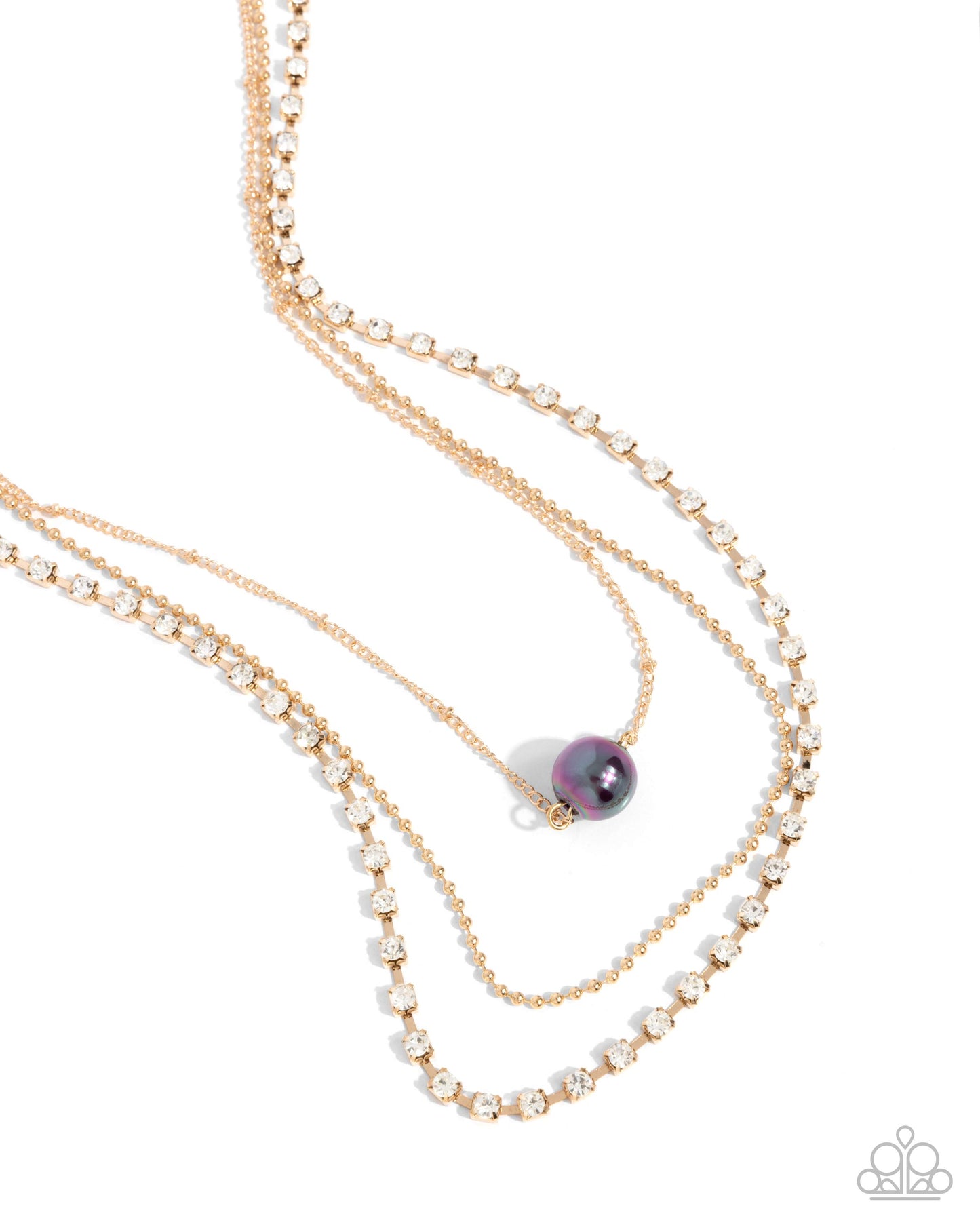 Symmetrical Shimmer - purple - Paparazzi necklace