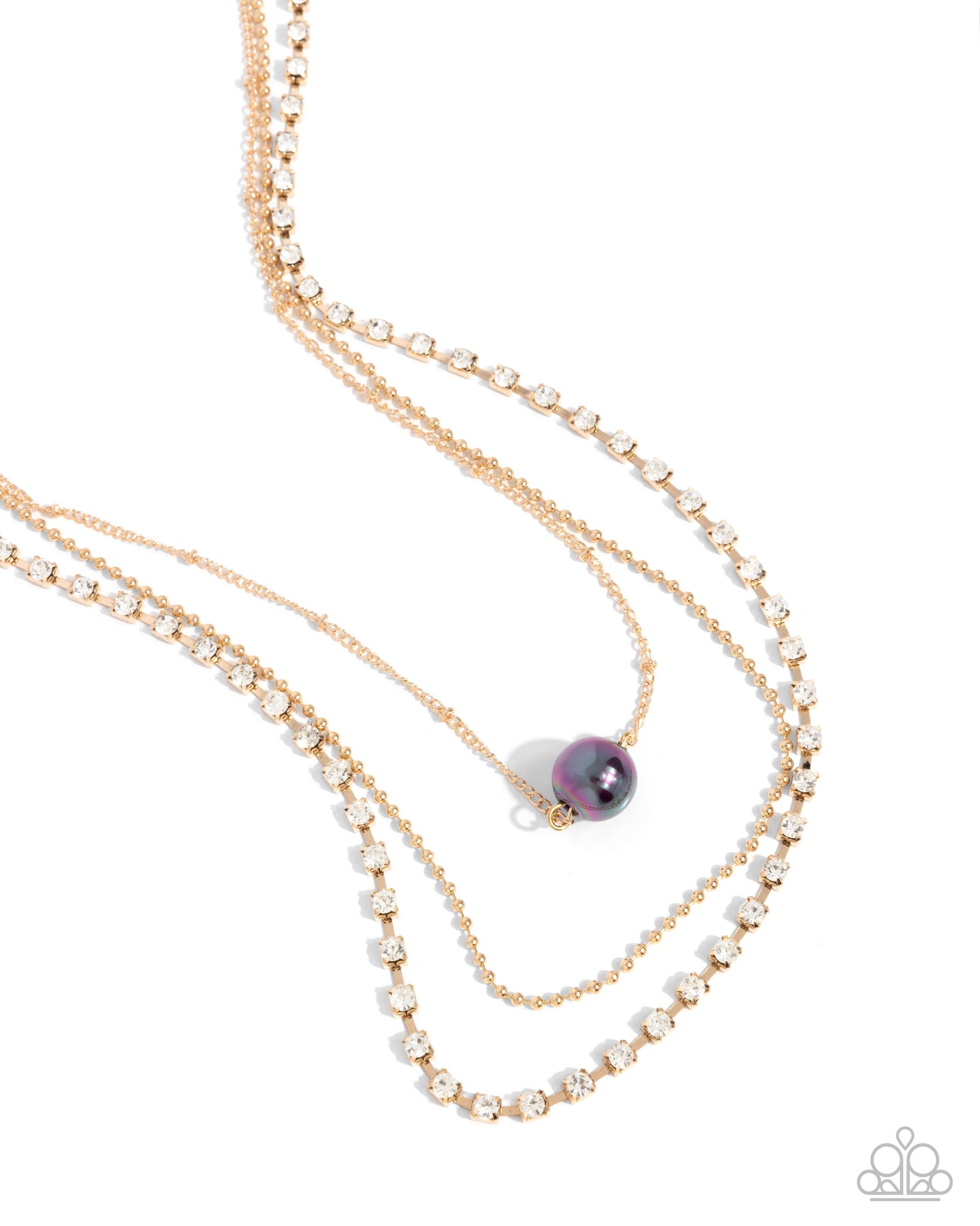 Symmetrical Shimmer - purple - Paparazzi necklace