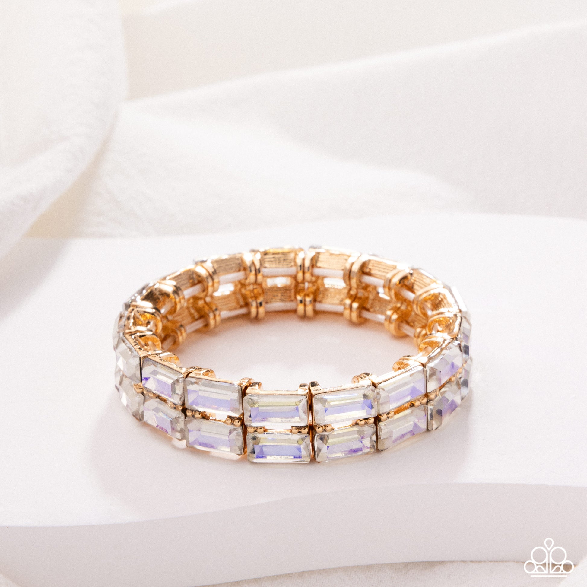 Symmetrical Statement - yellow - Paparazzi bracelet