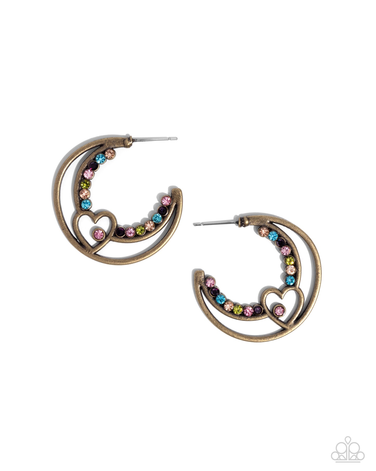 Sympathetic Sweetheart - brass - Paparazzi earrings