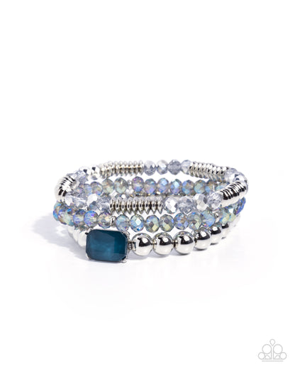 Synchronized Showcase - blue - Paparazzi bracelet