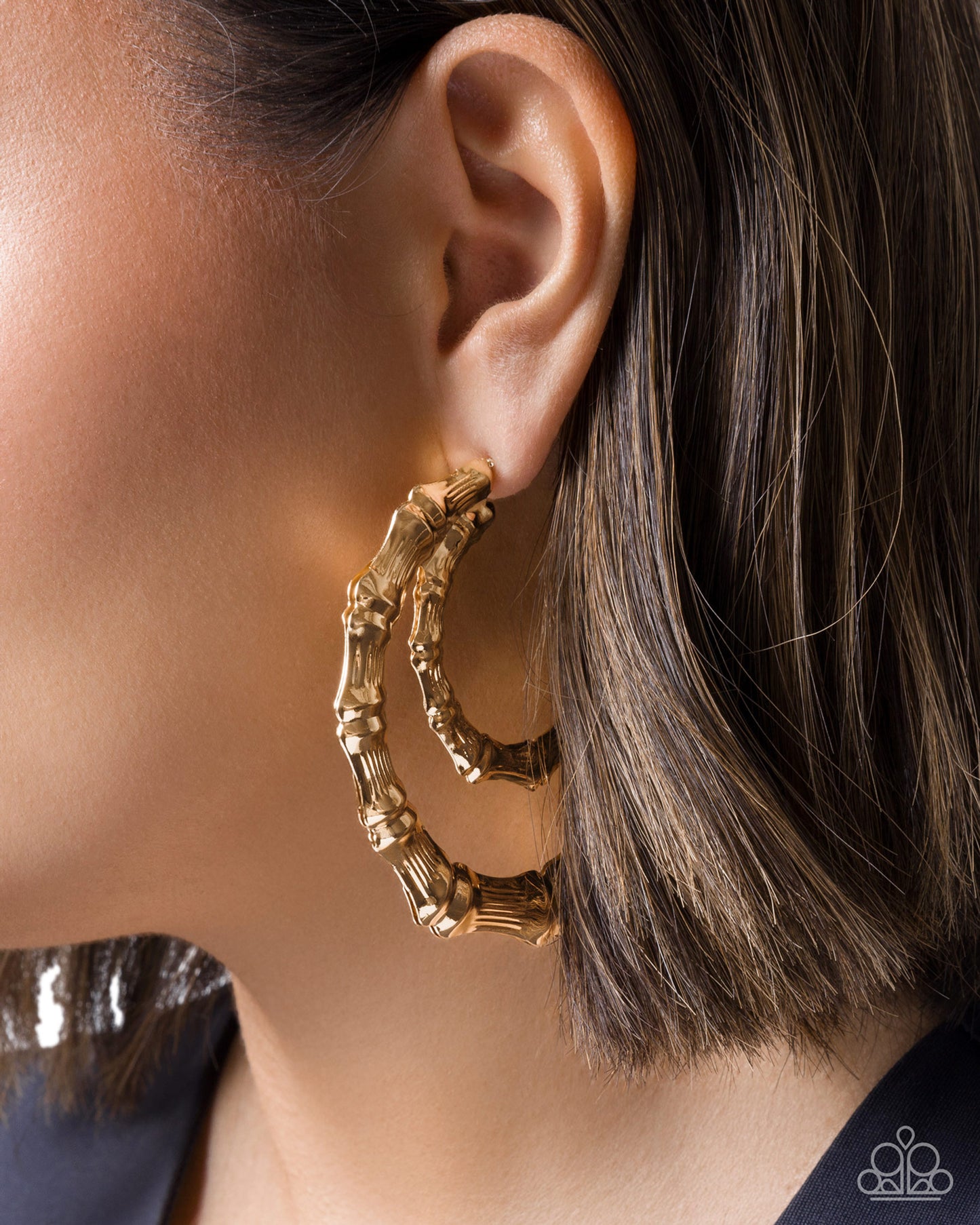 Tabloid Tiers - gold - Paparazzi earrings