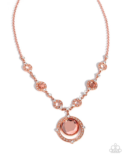 Tailored Color - copper - Paparazzi necklace