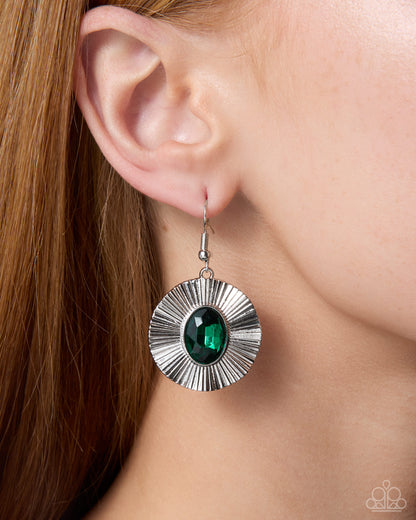 Tailored Tango - green - Paparazzi earrings