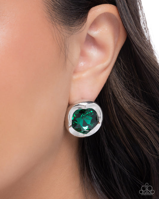 Tailored Tapestry - green - Paparazzi earrings