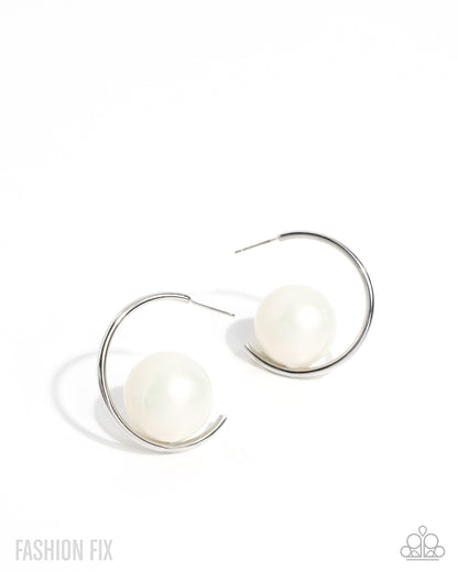 Tailored Taste - silver - Paparazzi earrings