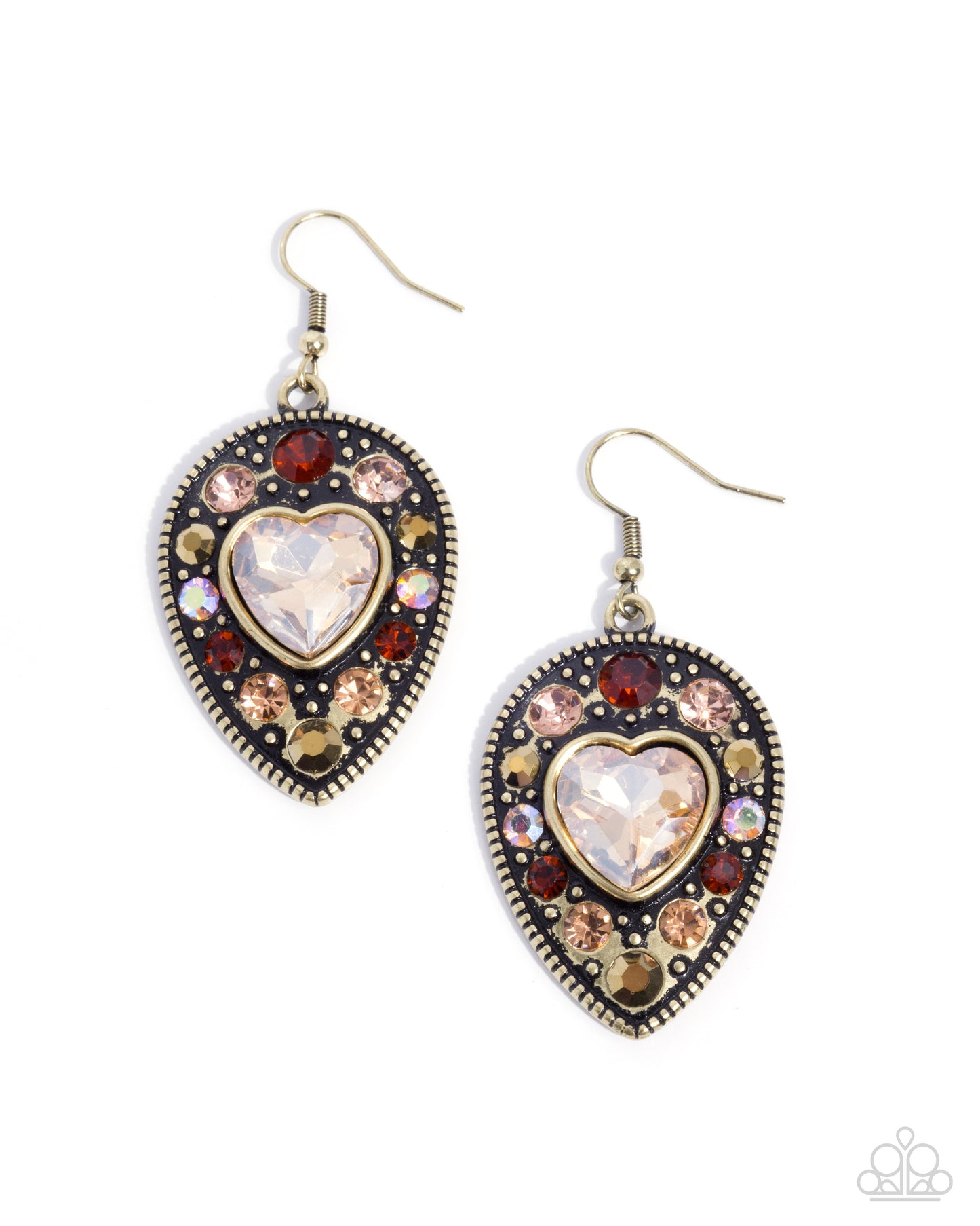 Tailored Tenure - brass - Paparazzi earrings