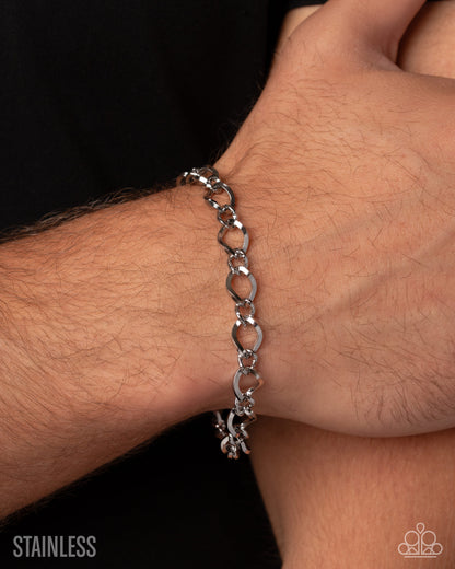 Tailored Test - silver - Paparazzi MENS bracelet