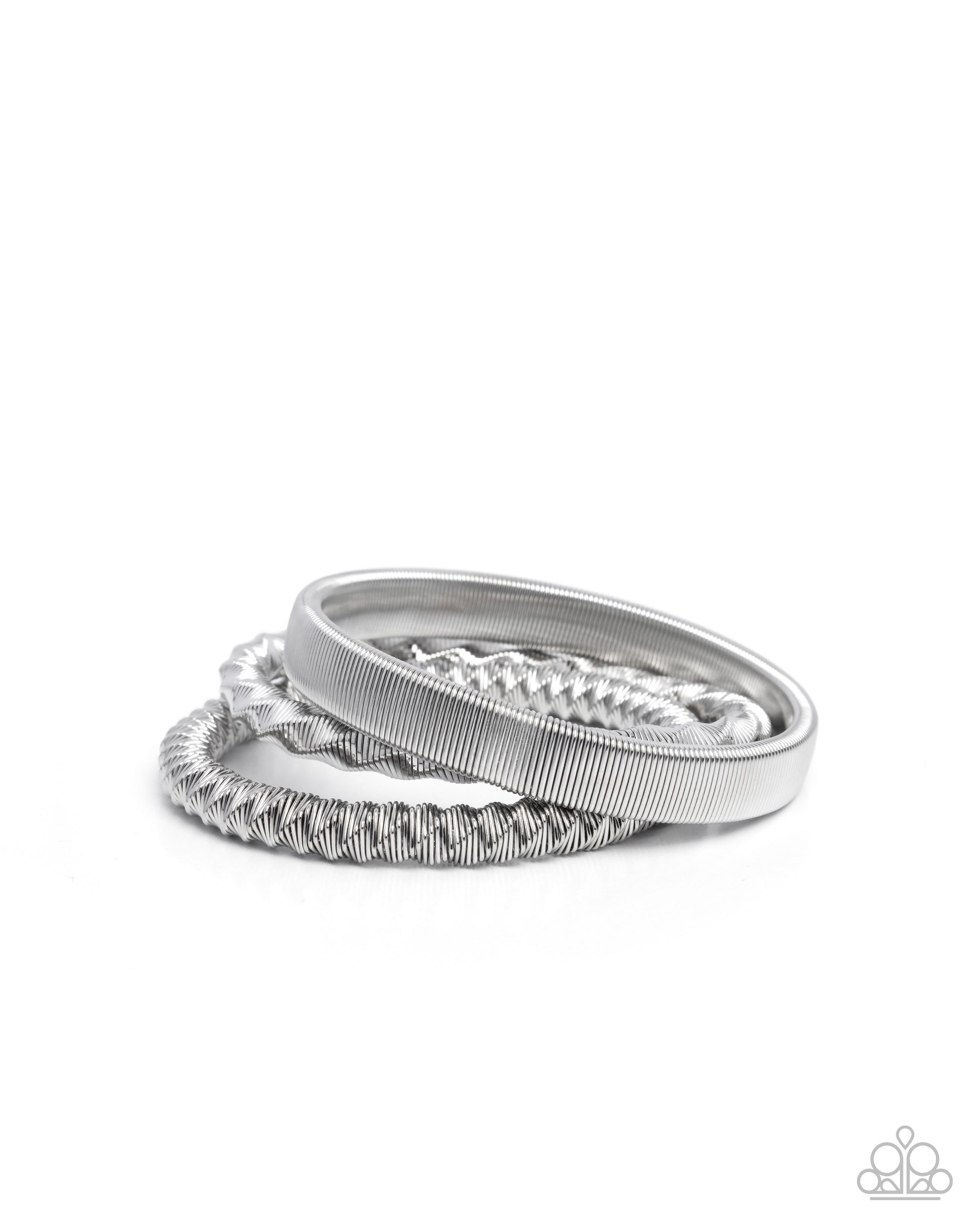 Tailored Texture - silver - Paparazzi bracelet