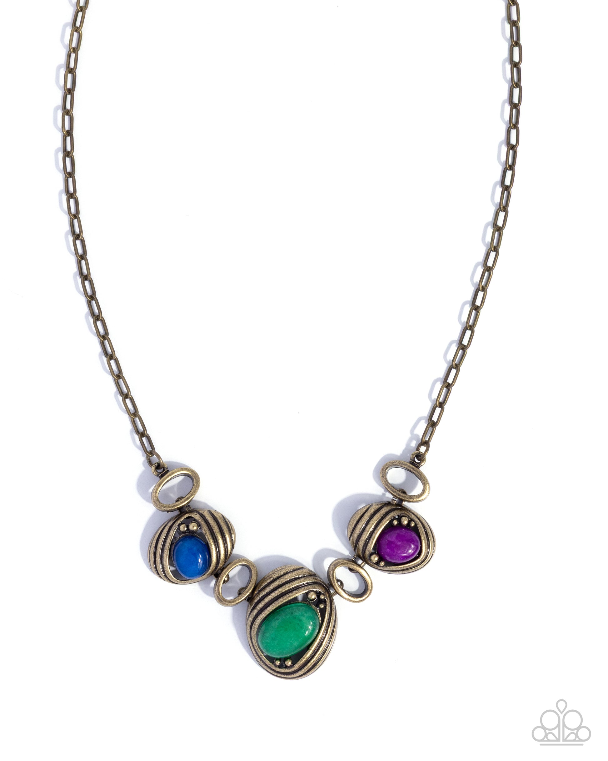 Tailored Trailblazer - brass - Paparazzi necklace